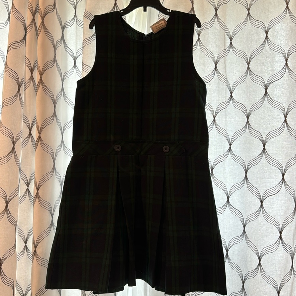 Girls navy and green jumper